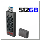 USB флешка на 512GB с ПИН-кодом и шифрованием HTI PRO-4 512GB